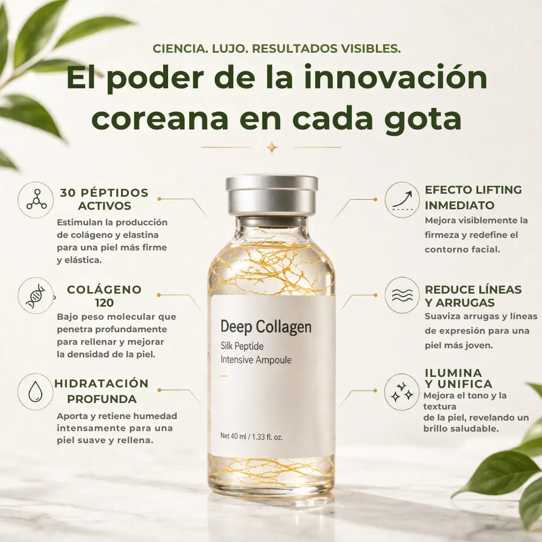 Deep Collagen | Tu "Bótox" Natural Coreano. Tensa y rejuvenece sin agujas.