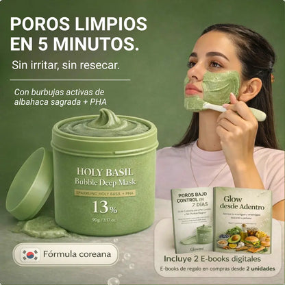 Mascarilla coreana para puntos negros — sin irritar piel sensible