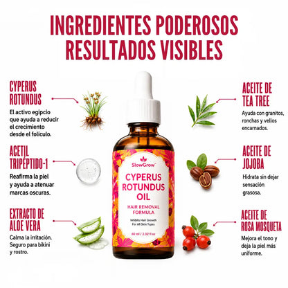 SlowGrow™ — Aceite Para Reducir el Vello