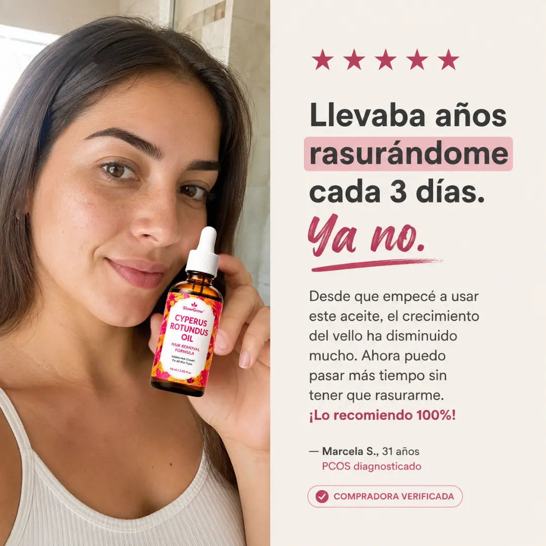 SlowGrow™ — Aceite Para Reducir el Vello