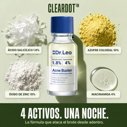 ClearDot™ — Borra el Brote Mientras. Piel Limpia en 24 Horas