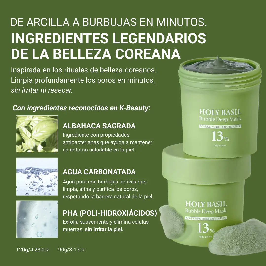 Mascarilla coreana para puntos negros — sin irritar piel sensible