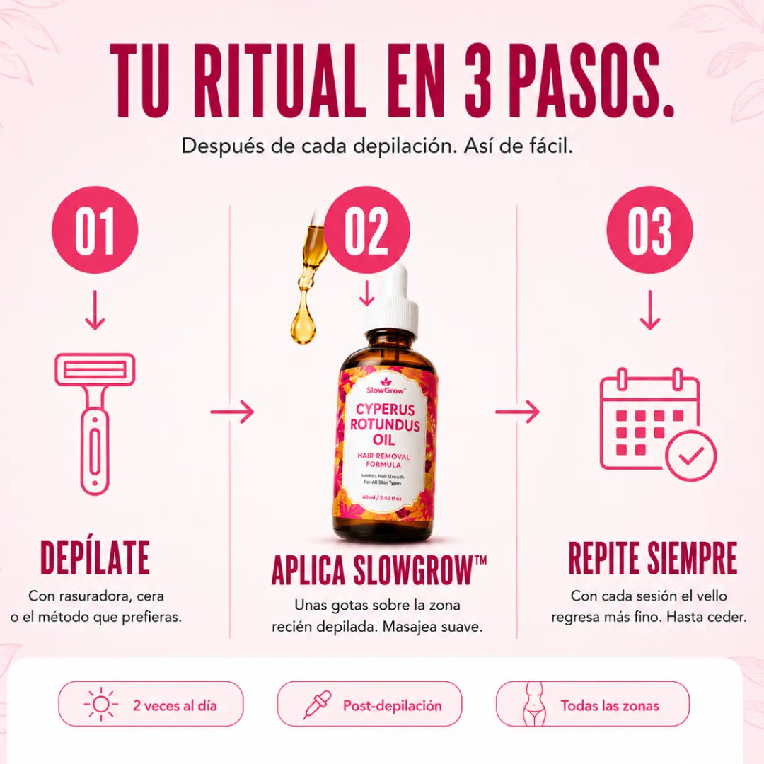 SlowGrow™ — Aceite Para Reducir el Vello