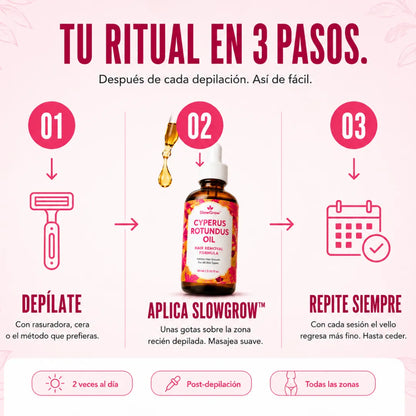 SlowGrow™ — Aceite Para Reducir el Vello