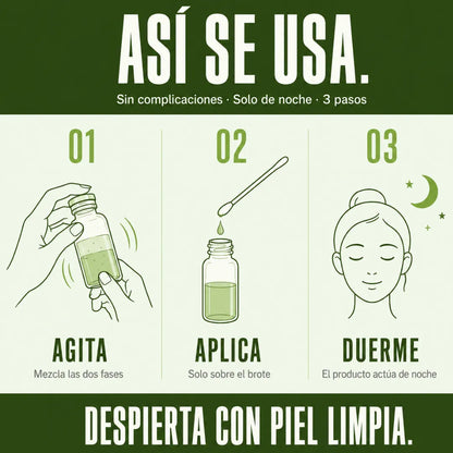 ClearDot™ — Borra el Brote Mientras. Piel Limpia en 24 Horas