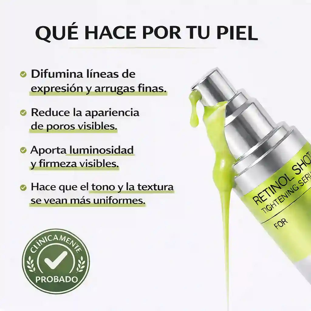Retinal Shot – La fórmula nocturna para arrugas y poros marcados